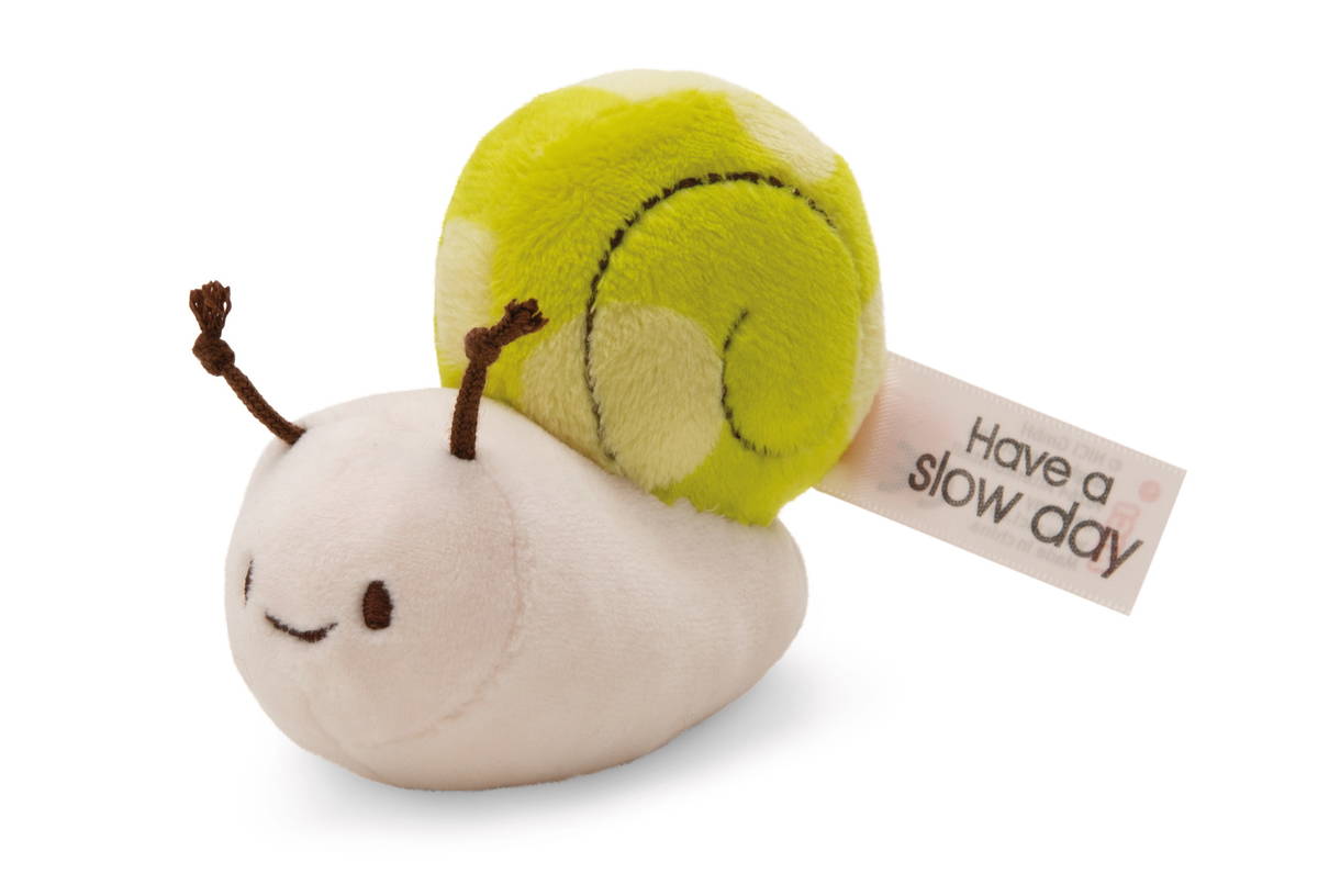 NICI Kuscheltier Schnecke grün "Have a slow day"