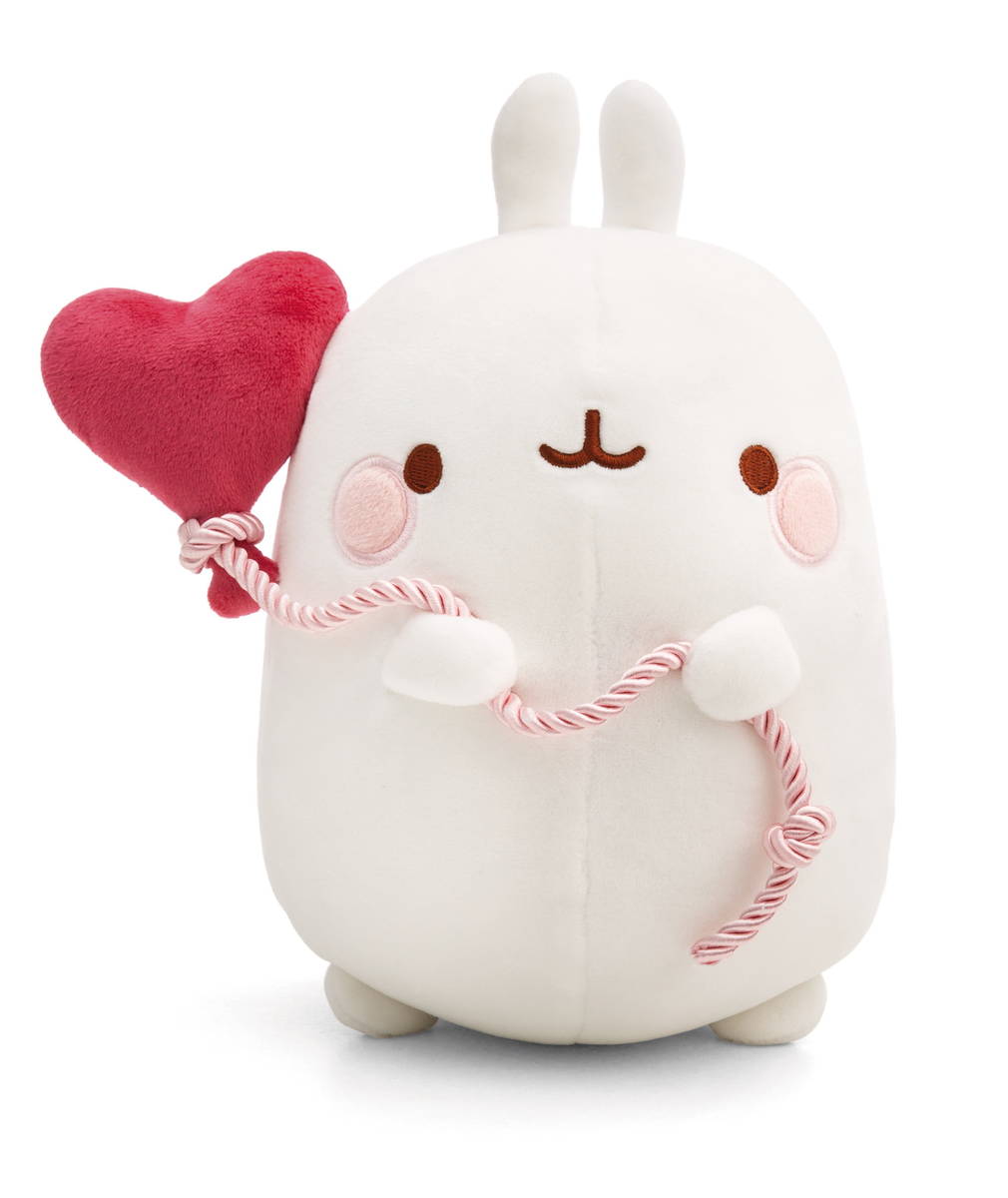 NICI Kuscheltier Molang mit Herzballon