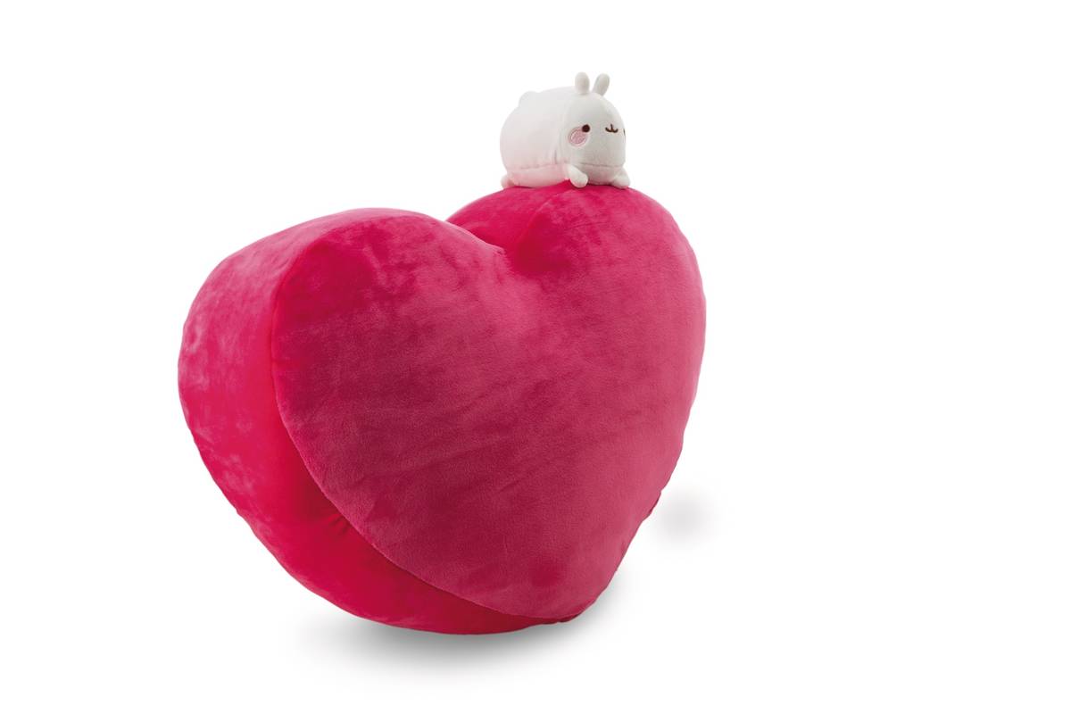 NICI Kissen Molang herzförmig mit Molang