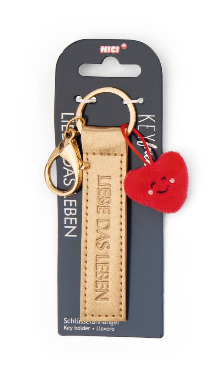 NICI Schlüsselanhänger  "Liebe das Leben" Herz