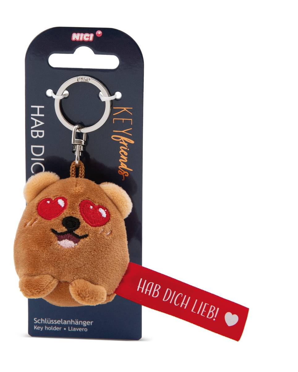 NICI Schlüsselanhänger  Bär „Hab dich lieb!“