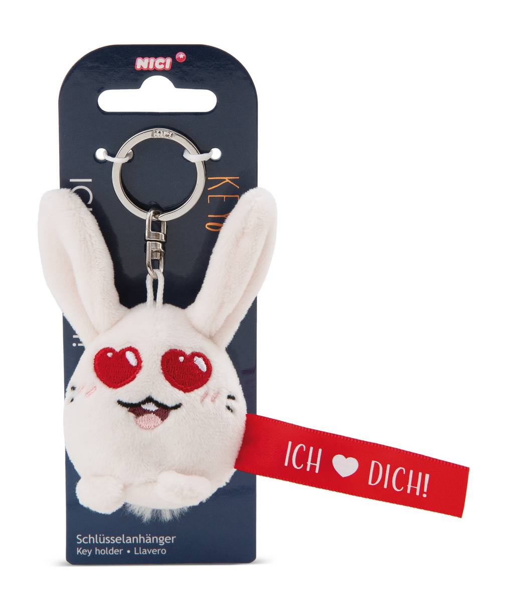 NICI Schlüsselanhänger  Hase "Ich Herz dich!"