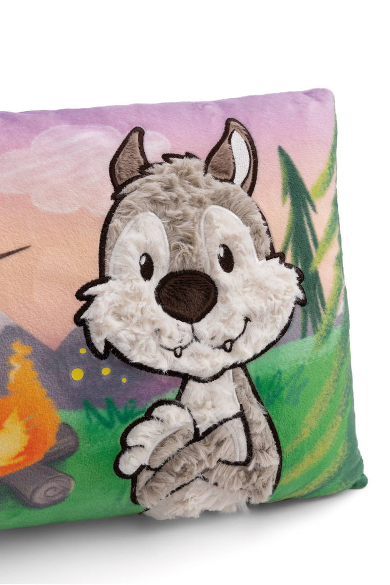 NICI Kissen Wolf Winny und Streifenhörchen Jojo