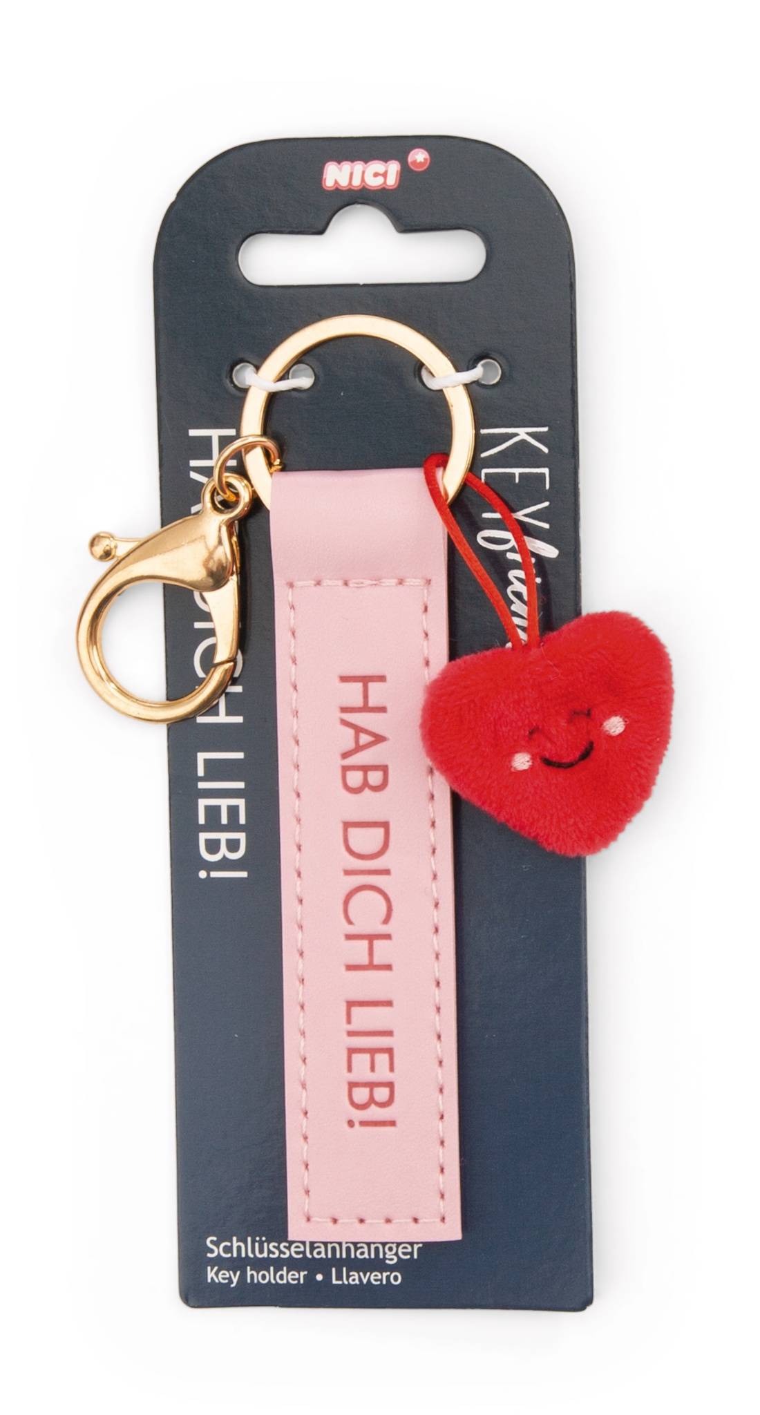 NICI Schlüsselanhänger  "Hab dich lieb!" Herz