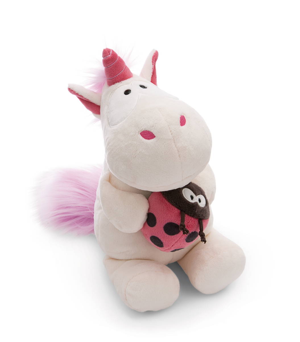 NICI Kuscheltier Einhorn Theodor mit Marienkäfer