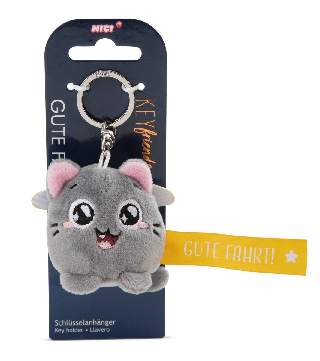 NICI Schlüsselanhänger  Katze "Gute Fahrt!"