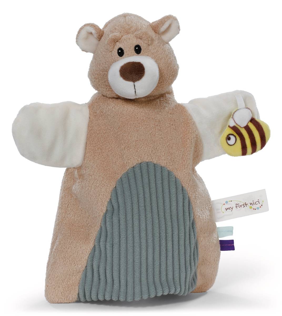 NICI Schmusetuch Handpuppe Bär 2 in 1