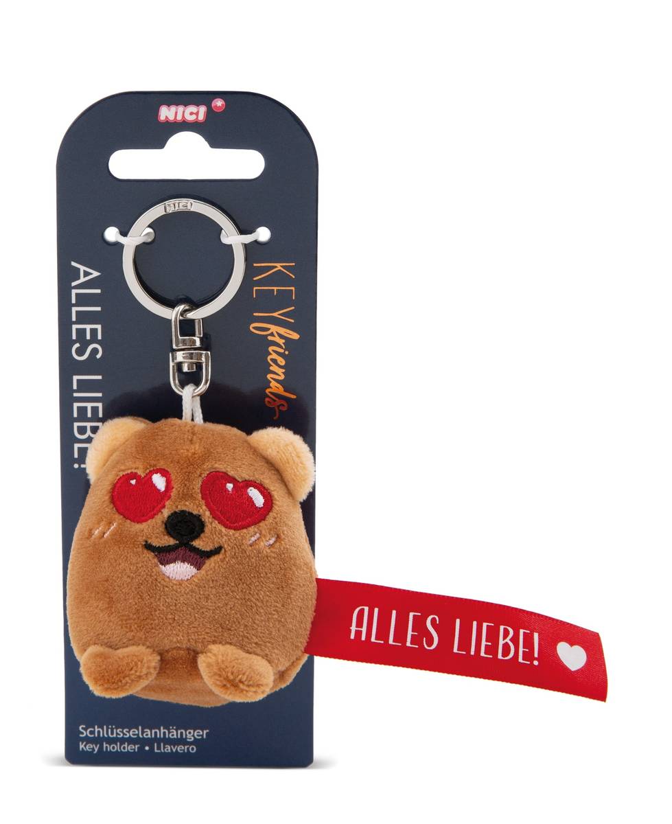 NICI Schlüsselanhänger  Bär „Alles Liebe!“