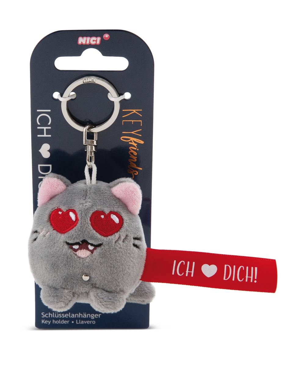 NICI Schlüsselanhänger  Katze "Ich Herz dich!"