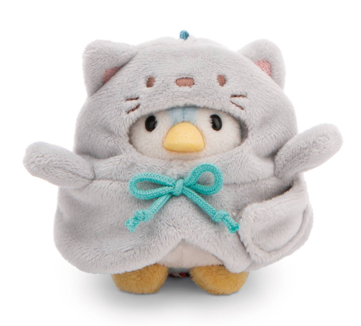 NICI Kuscheltier mymochi Pinguin Waddle mit Ente und Katzenkostüm