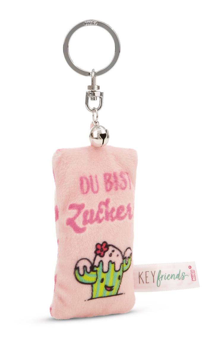 NICI Schlüsselanhänger  Mini Plüschkissen "Du bist Zucker!" mit Glöckchen