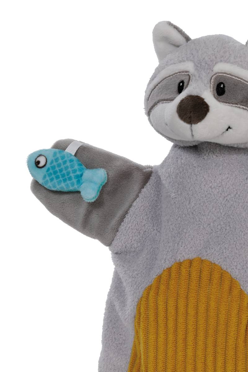NICI Schmusetuch Handpuppe Waschbär 2 in 1