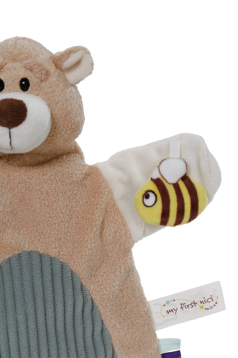 NICI Schmusetuch Handpuppe Bär 2 in 1