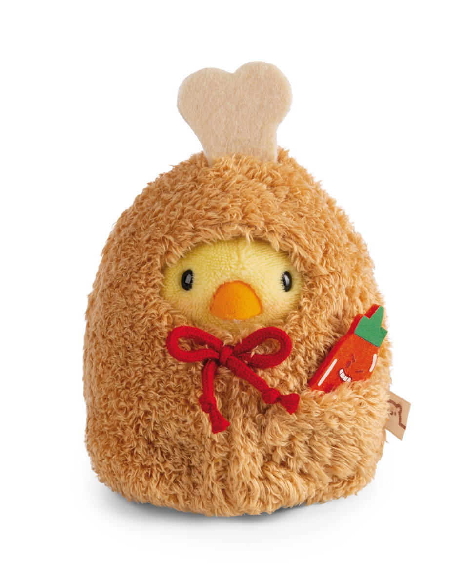 NICI Kuscheltier mymochi Küken Tschieps mit Chilisauce und Pouletschenkelkostüm
