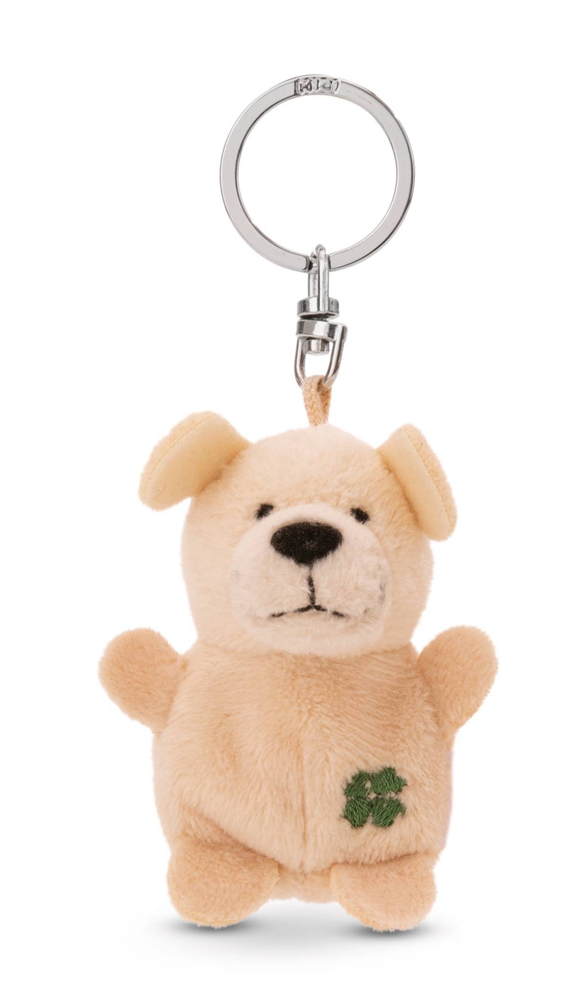 NICI Schlüsselanhänger  Hund mit Kleeblatt