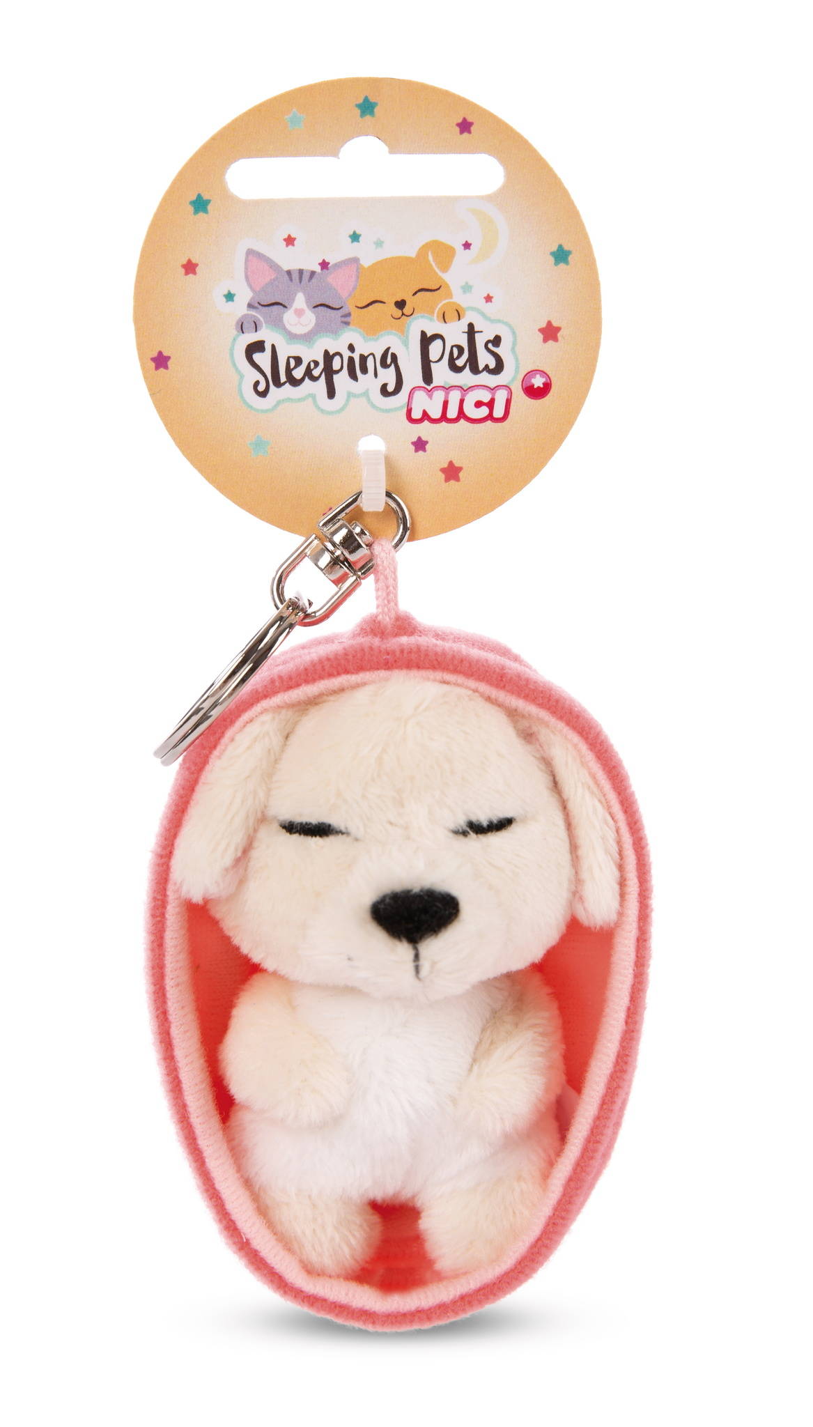 NICI Schlüsselanhänger Sleeping Pets Hund creme