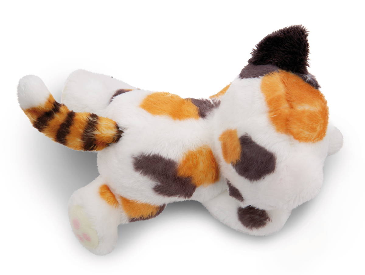 NICI Kuscheltier Katze gefleckt im Körbchen hellgrün