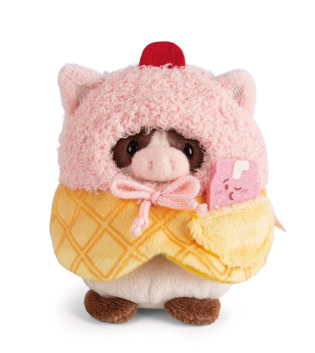 NICI Kuscheltier mymochi Kuh Moona mit Milchshake und Softeiskostüm