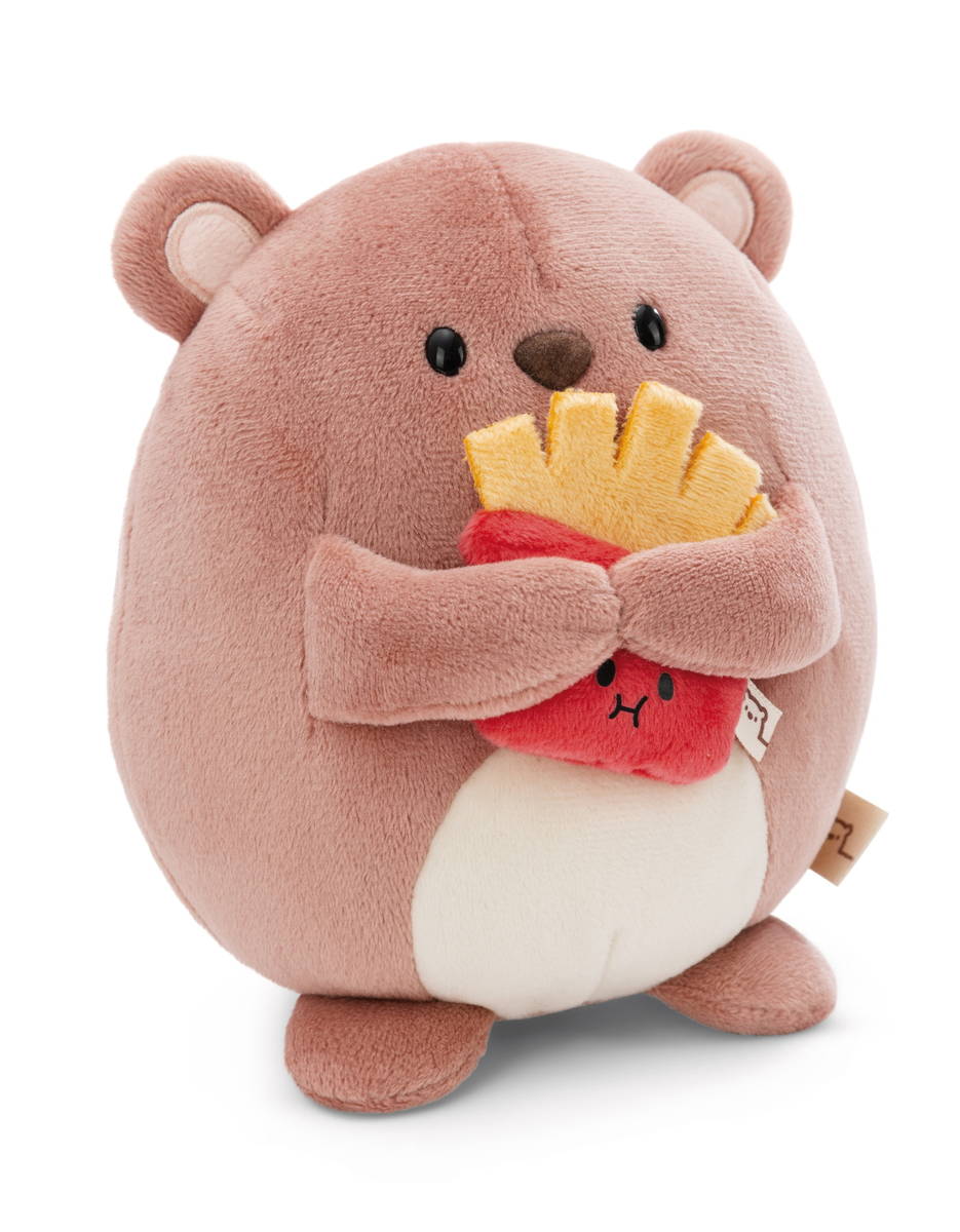 NICI Kuscheltier mymochi Bär Nomo mit Pommes in Geschenkbox