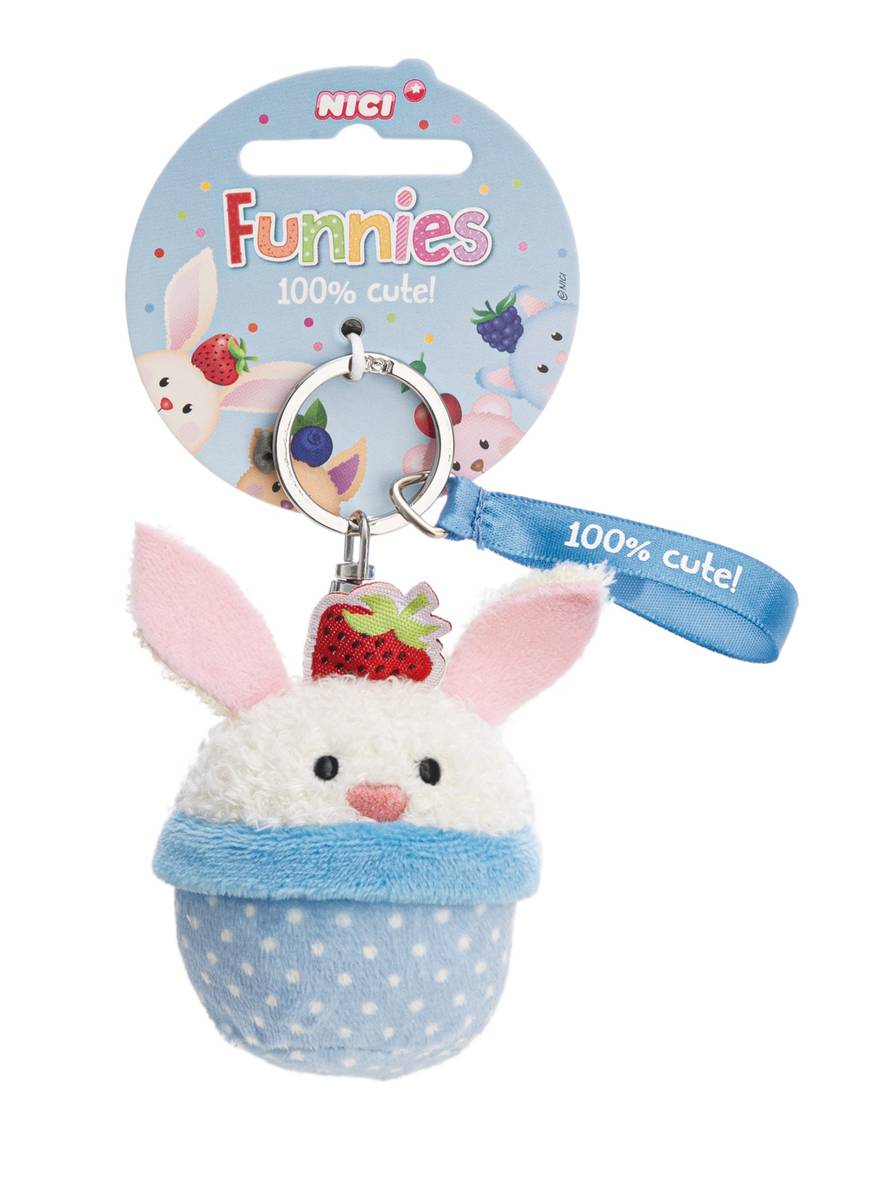NICI Schlüsselanhänger Hase Cupcake "100% cute"