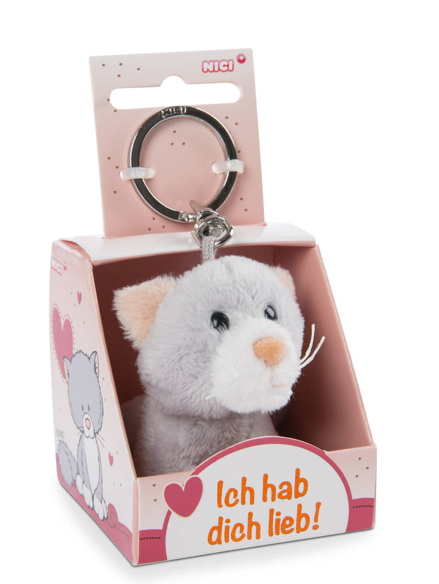 NICI Schlüsselanhänger Katze &quot;Ich hab dich lieb!&quot; in Geschenkverpackung