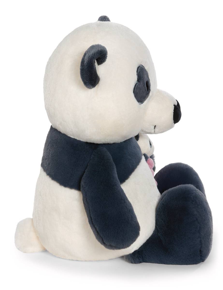 NICI Kuscheltier Love Panda mit Herztasche und Baby-Panda