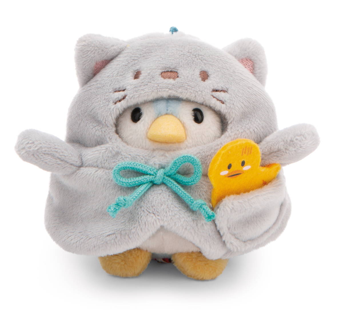 NICI Kuscheltier mymochi Pinguin Waddle mit Ente und Katzenkostüm