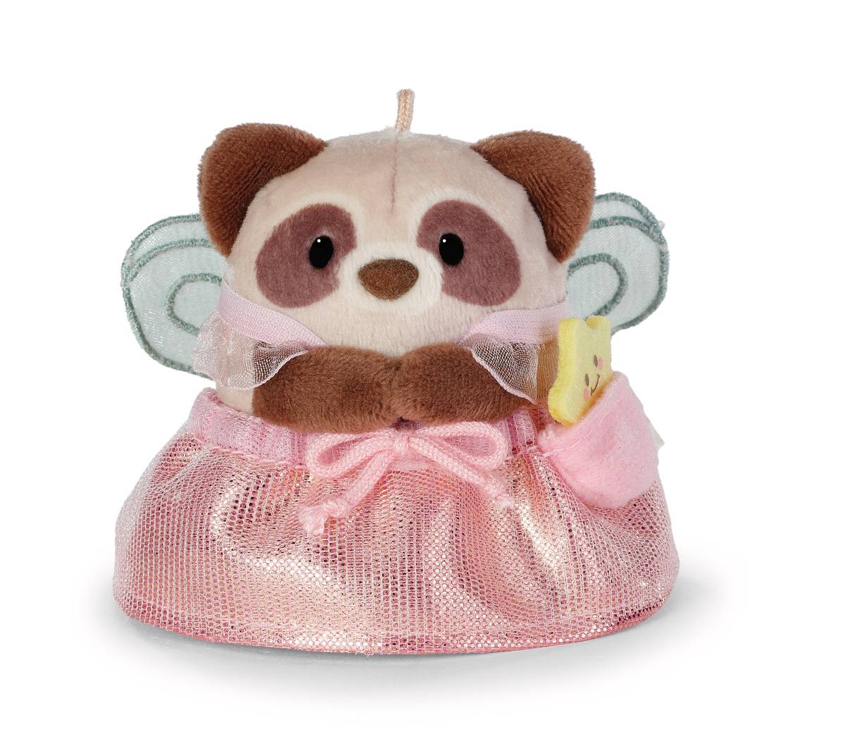 NICI my mochi Kuscheltier Waschbär Rakuma mit Zauberstab und Feenkostüm