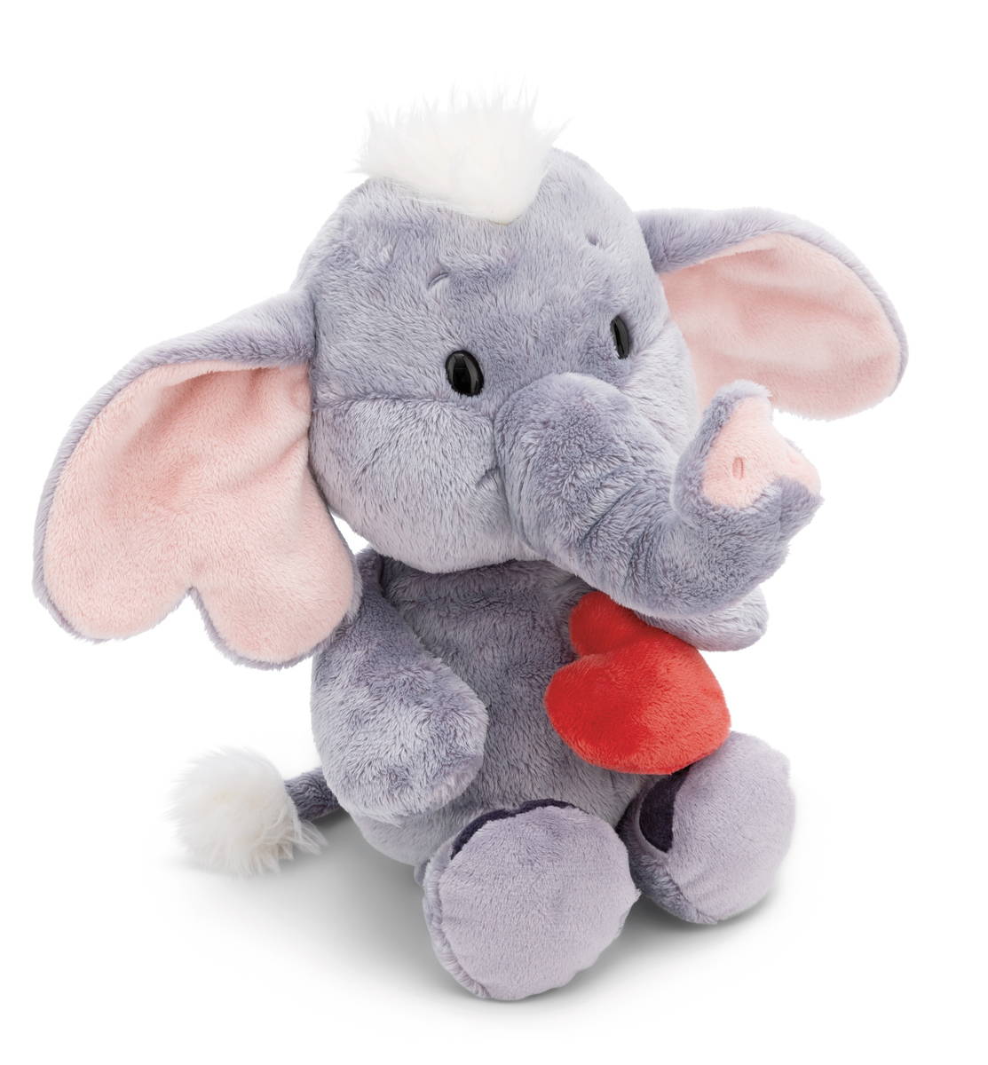 NICI Kuscheltier Love Elefant mit Magnet Herz dunkelgrau