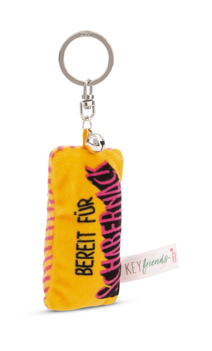 NICI Schlüsselanhänger  Mini Plüschkissen "Bereit für Schabernack" mit Glöckchen