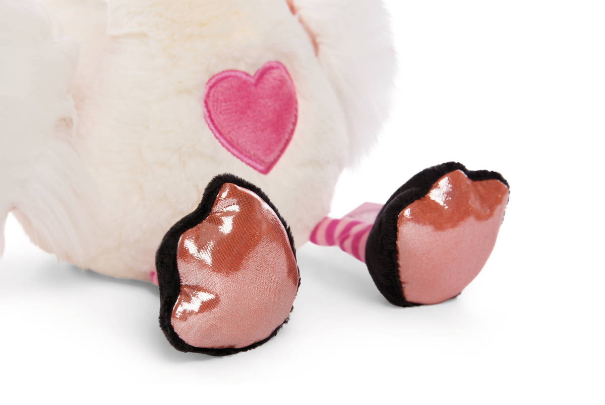 NICI Love Schwan Plüschtier – 10 Cm, Weiß Auf Rosa Herz | Kuscheltier Mit Glitzerdetails | Symbol Für Unendliche Liebe