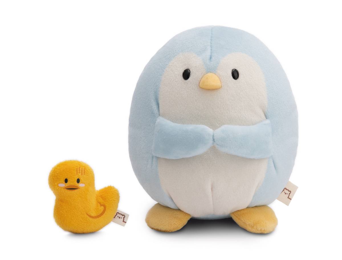 NICI Kuscheltier mymochi Pinguin Waddle mit Ente in Geschenkbox