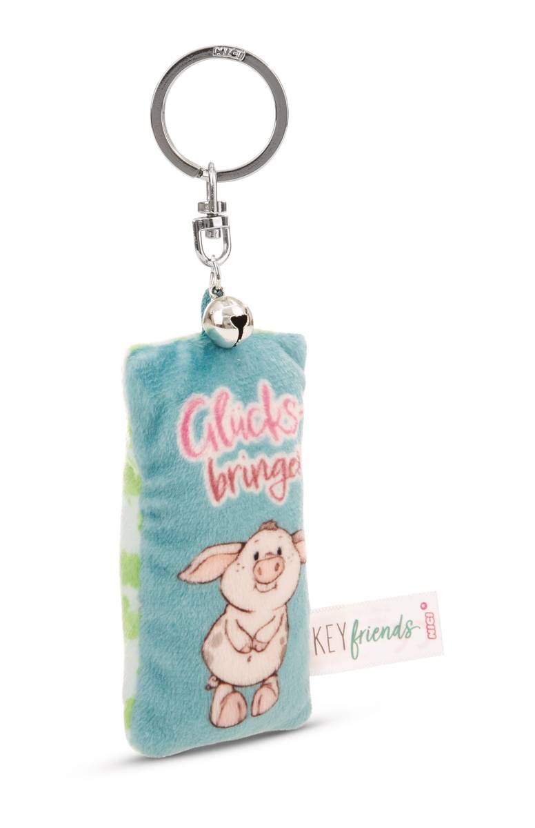 NICI Schlüsselanhänger  Mini Plüschkissen "Glücksbringer" mit Glöckchen