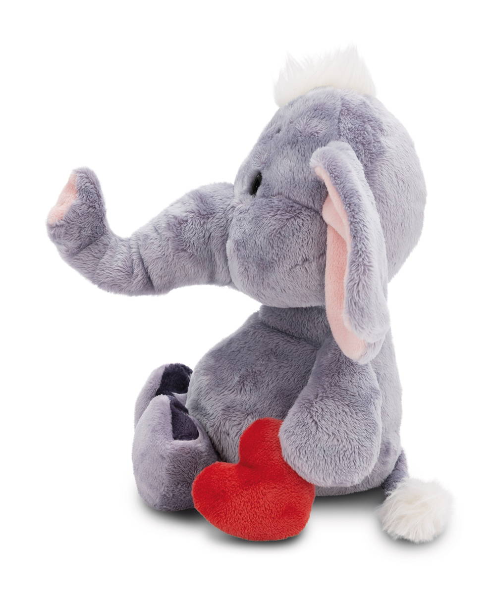 NICI Kuscheltier Love Elefant mit Magnet Herz dunkelgrau