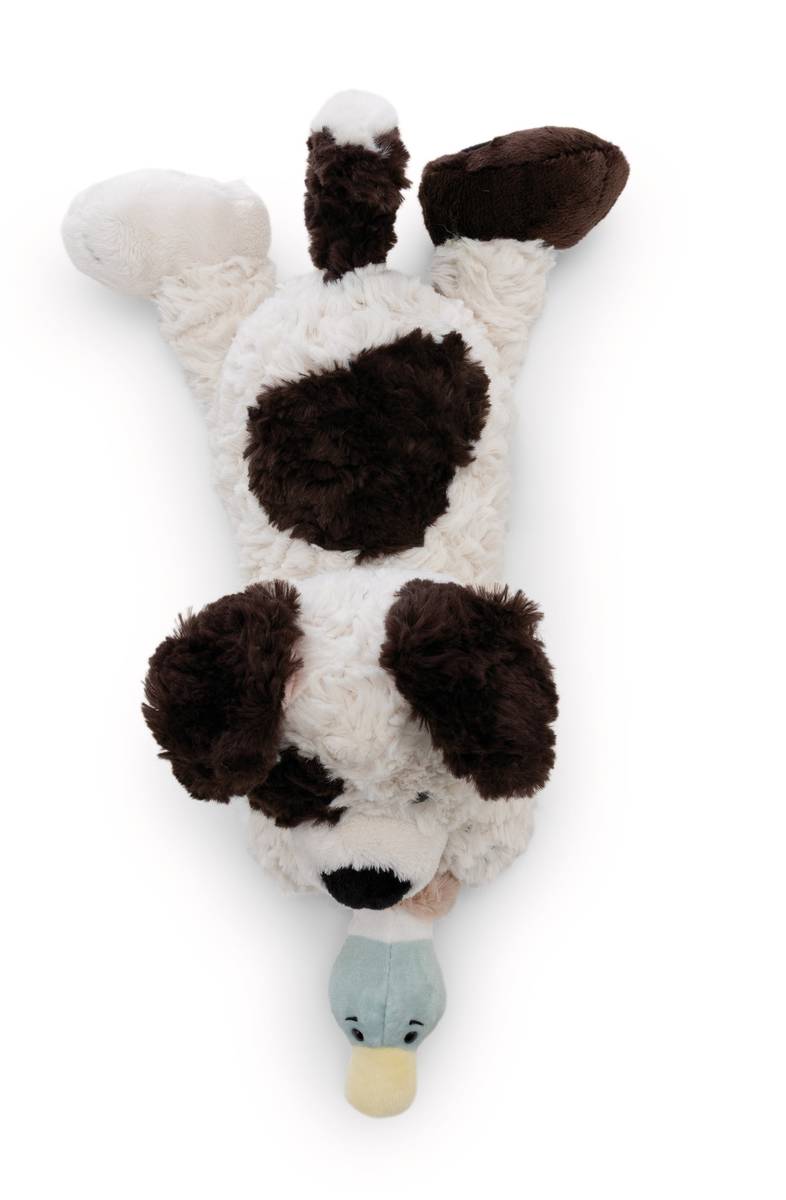 NICI Kuscheltier Hund weiss und Ente 30cm liegend