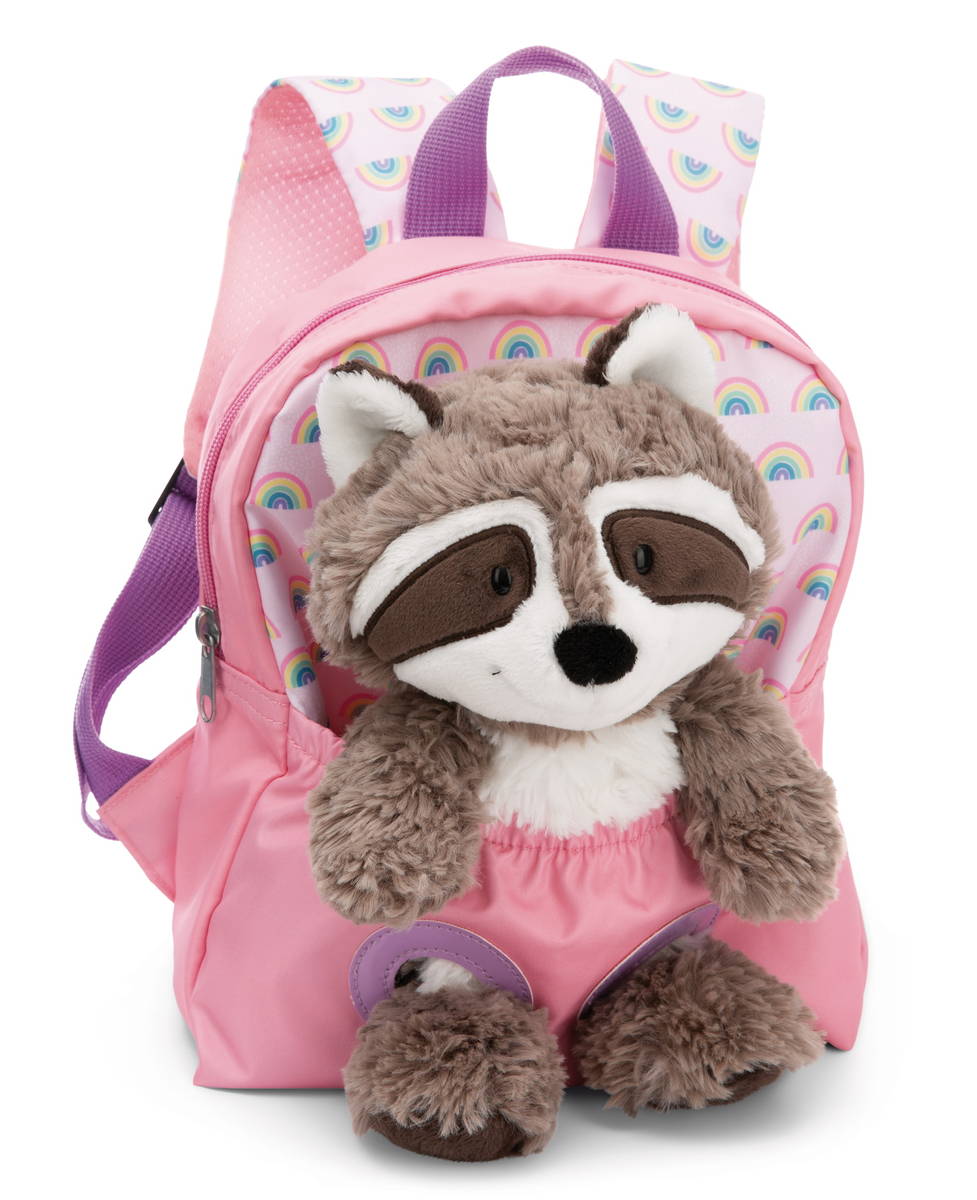 NICI Rucksack rosa mit Waschbär