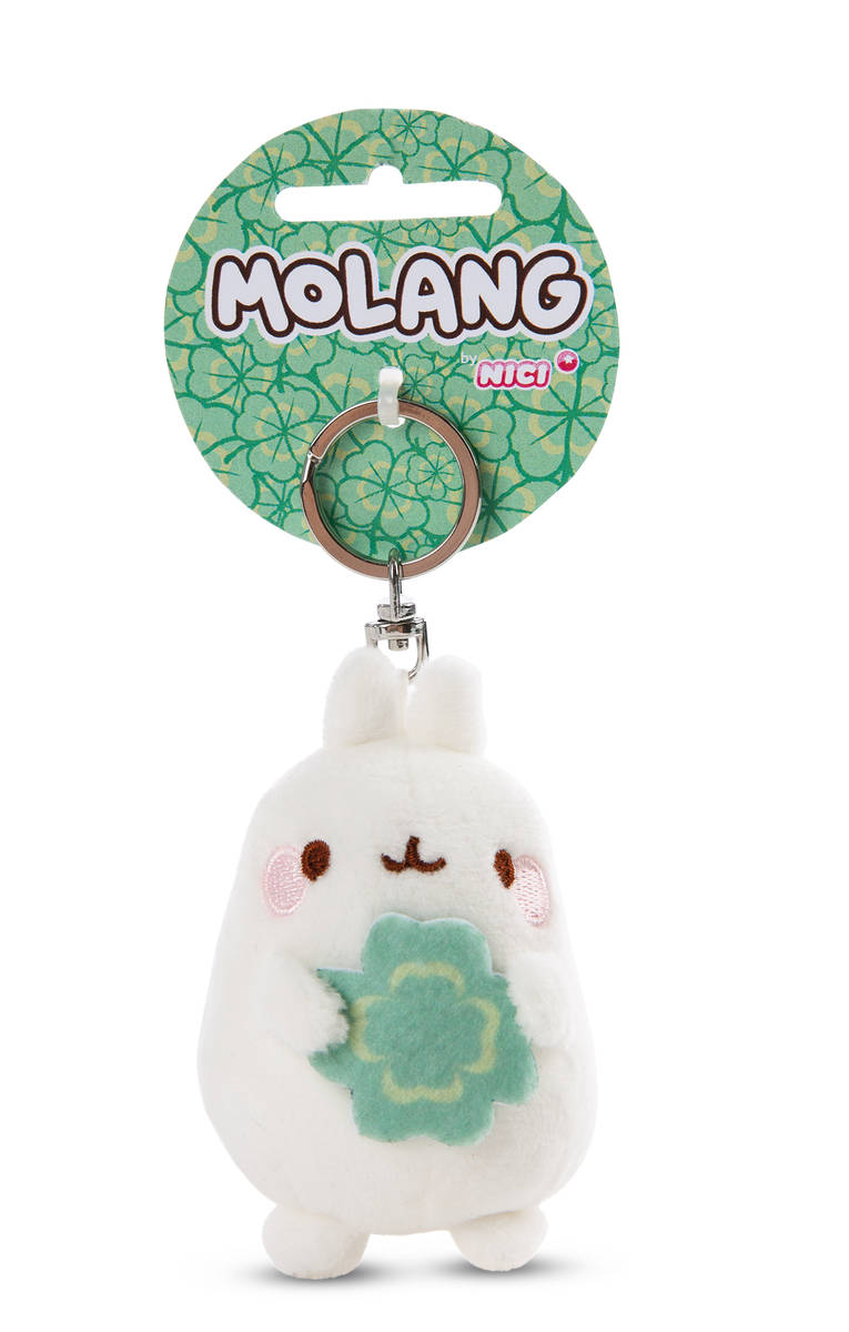 NICI Schlüsselanhänger Molang mit Kleeblatt