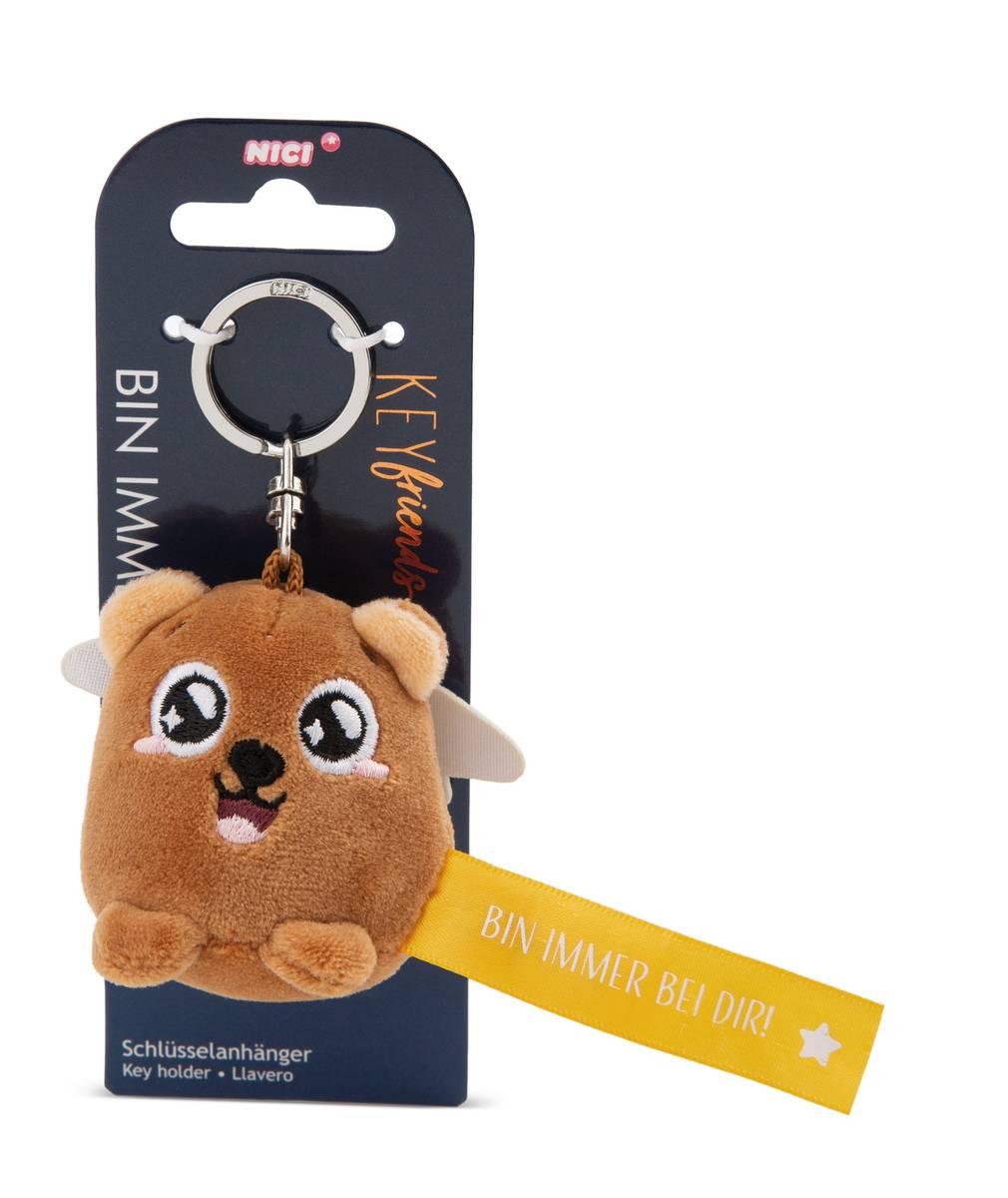 NICI Schlüsselanhänger  Bär „Bin immer bei dir!“