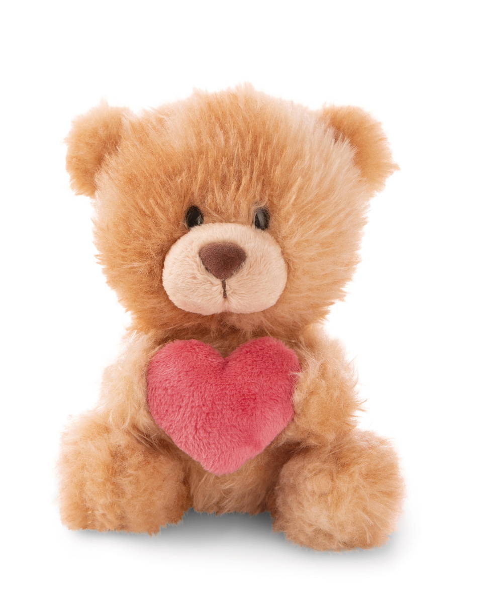 NICI Kuscheltier Bär hellbraun mit Herz Schlenker
