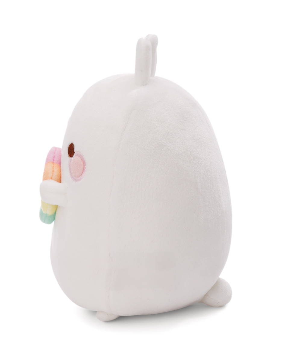 NICI Kuscheltier Molang mit Regenbogenblume