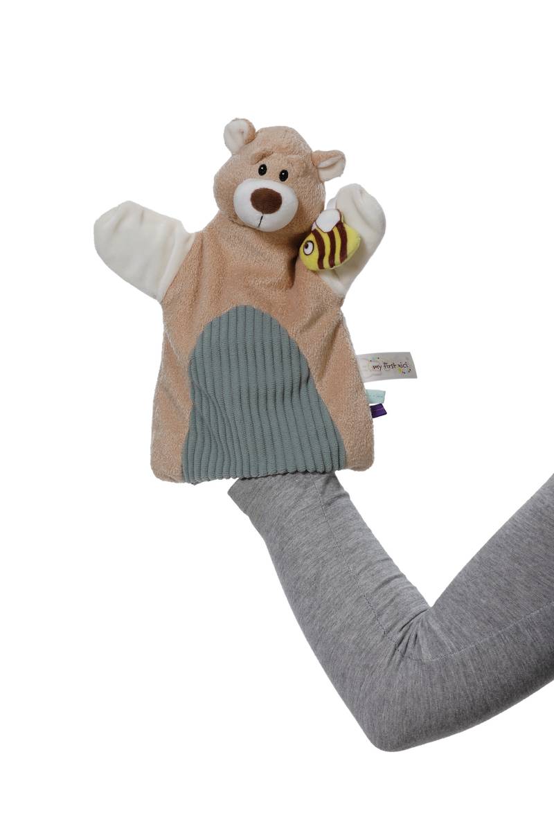 NICI Schmusetuch Handpuppe Bär 2 in 1