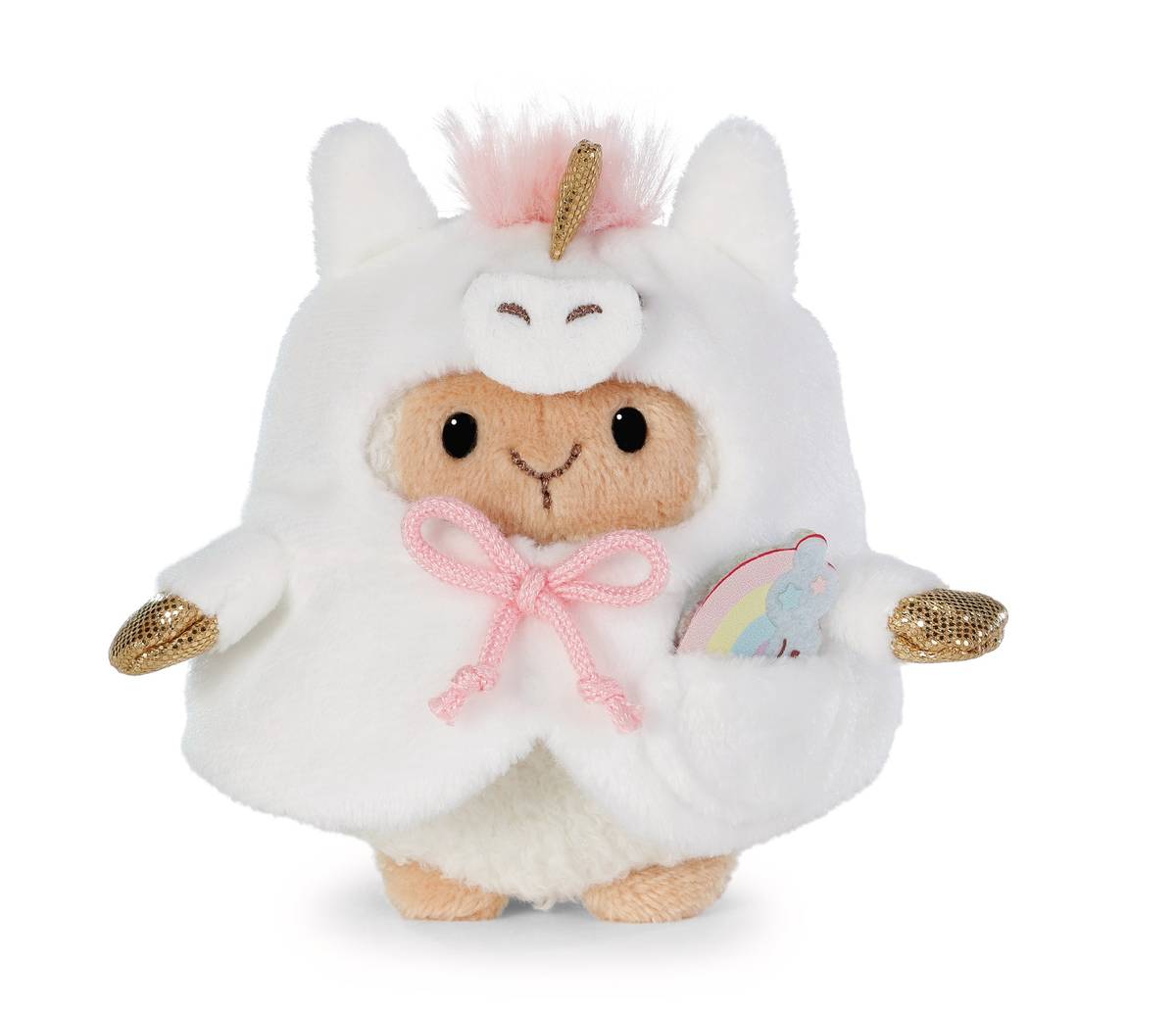 NICI my mochi Kuscheltier Schaf Wools mit Regenbogen und Einhornkostüm