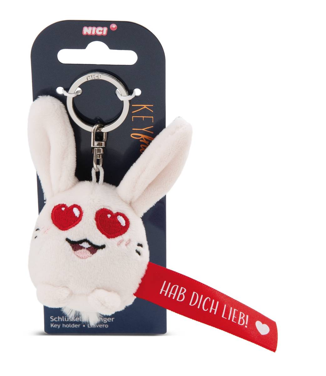 NICI Schlüsselanhänger  Hase "Hab dich lieb!"