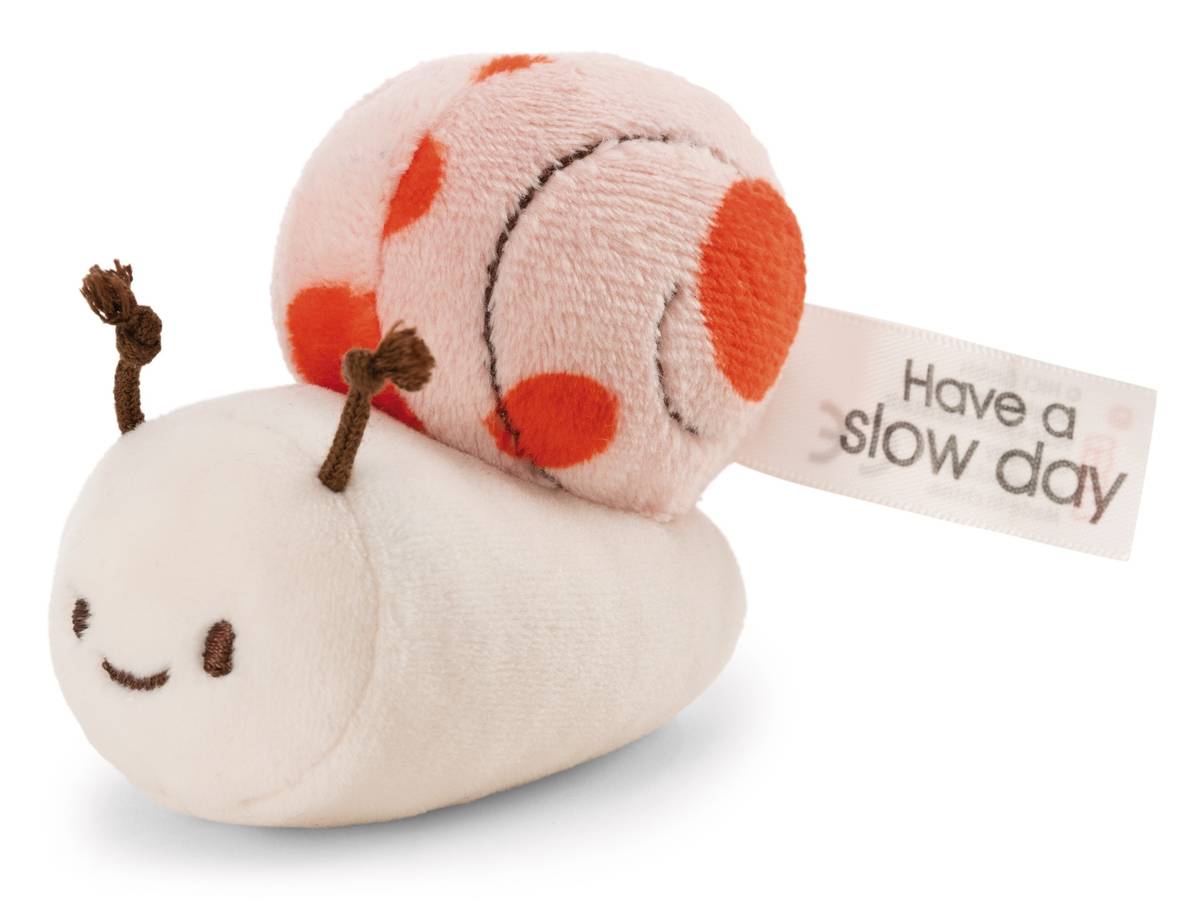 NICI Kuscheltier Schnecke koral "Have a slow day"