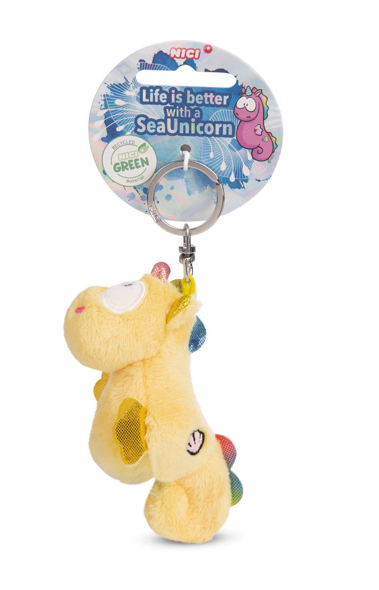 NICI Schlüsselanhänger Seepferdchen Laguna Rainbow gelb