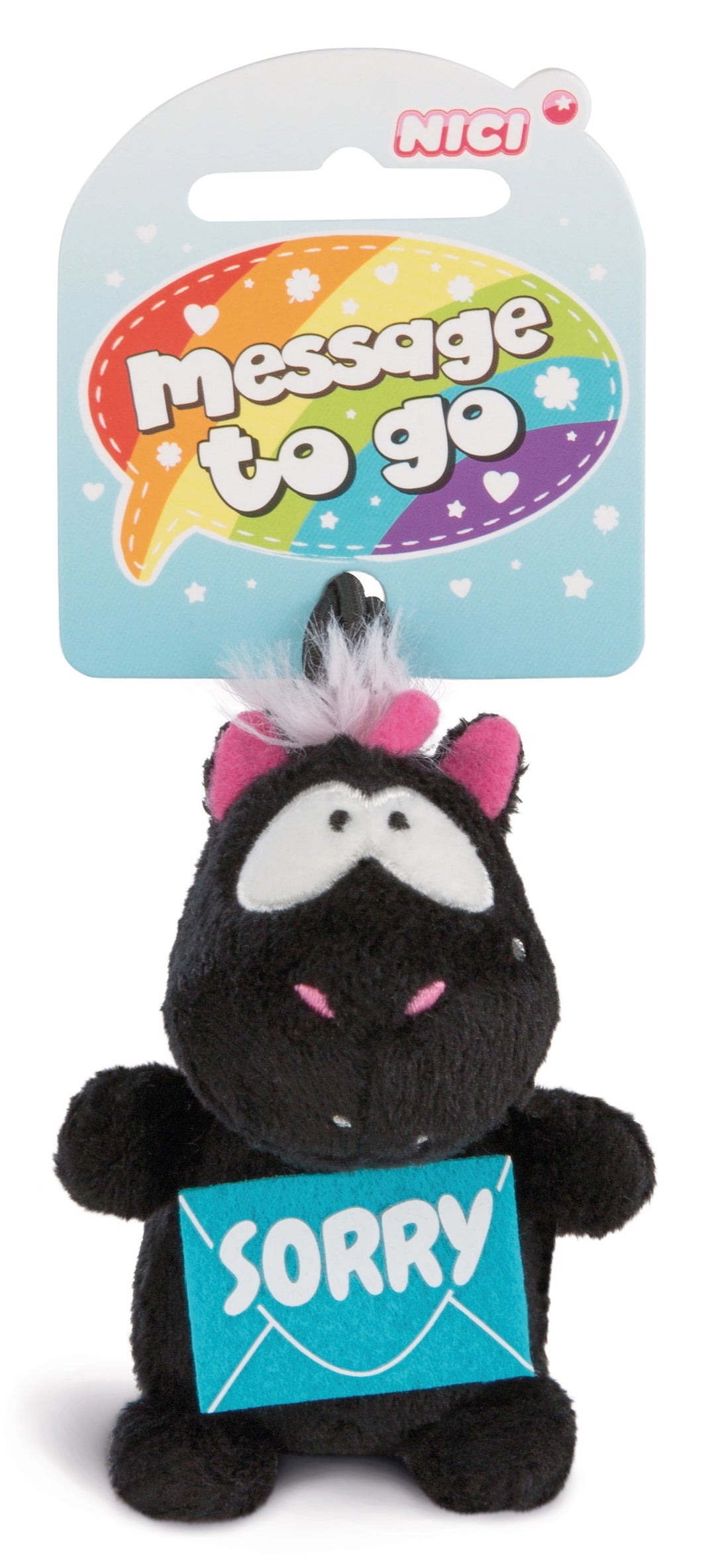 NICI Schlüsselanhänger Einhorn Carbon Flash &quot;SORRY&quot;