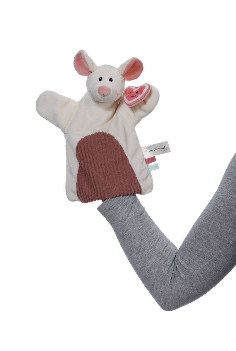 NICI Schmusetuch Handpuppe Maus 2 in 1