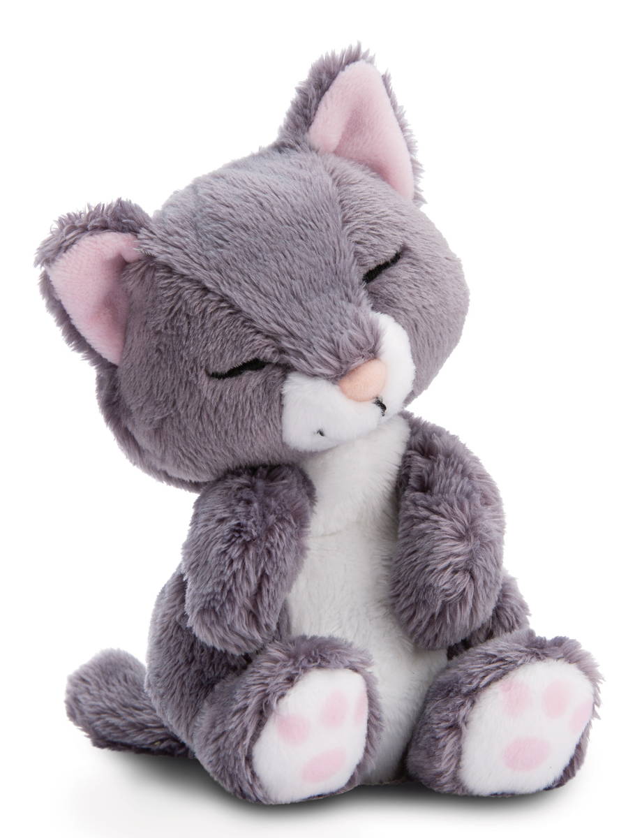 NICI Kuscheltier Katze grau schlafend