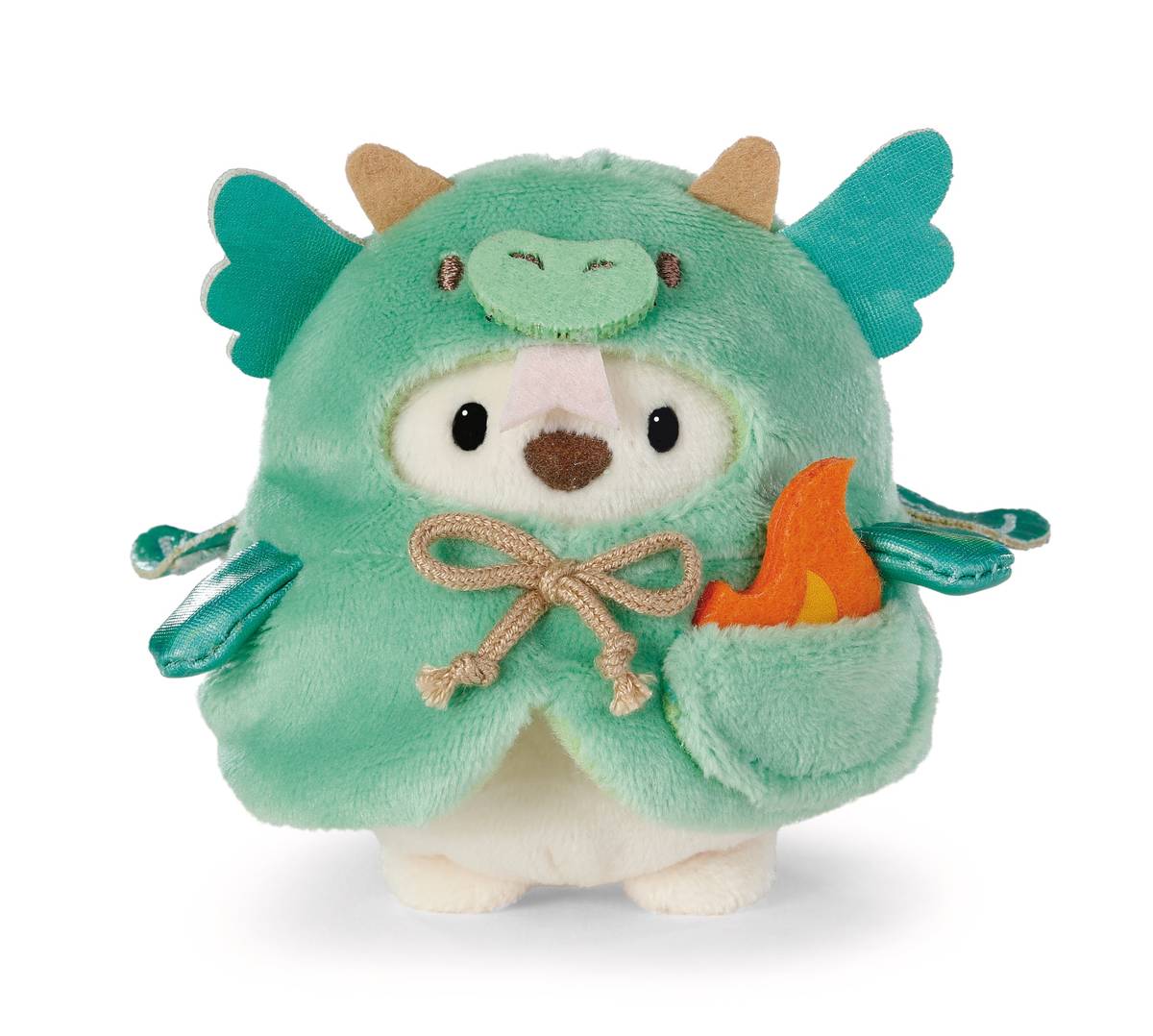 NICI my mochi Kuscheltier Eisbär Snono mit Flamme und Drachenkostüm