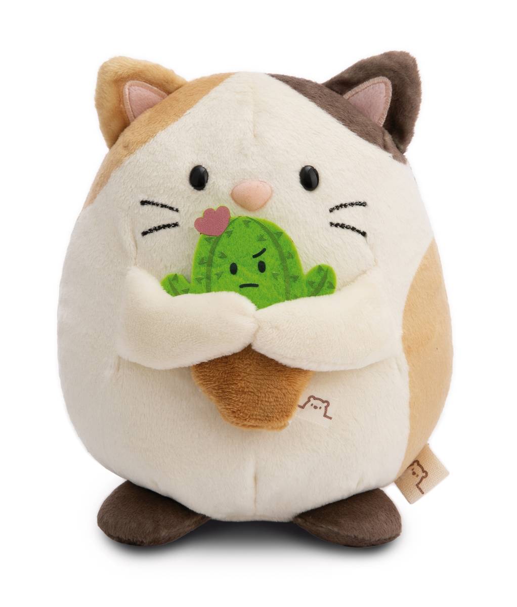 NICI Kuscheltier mymochi Katze Angy 16cm mit Kaktus in Geschenkbox